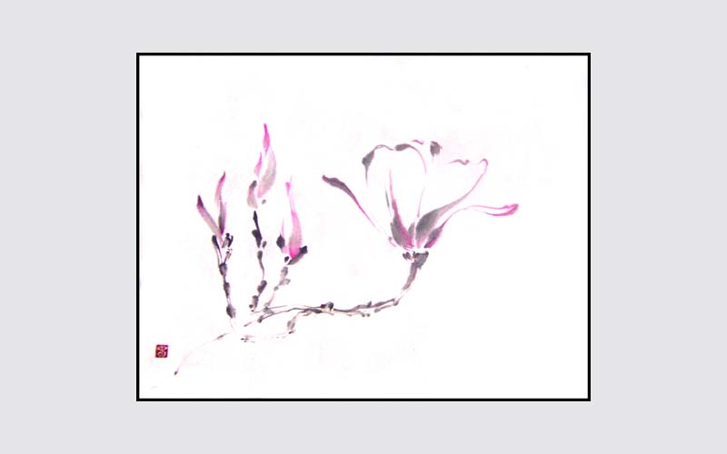 ROSLYN LEVIN SUMI-E I REMEMBER SPRING