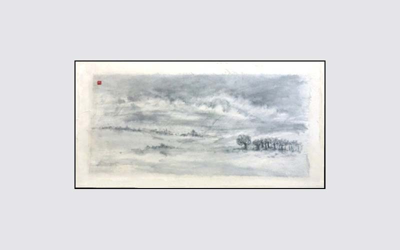 ROSLYN LEVIN SUMI-E A STORM IS COMING