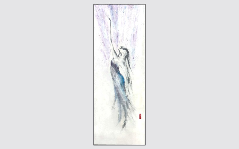 ROSLYN LEVIN SUMI-E REACHING FOR STARLIGHT